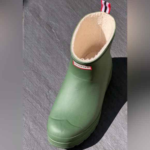 Woman’s Hunter Play Short Faux Shearling Lined Waterproof Rain Boot - No Box - Picture 1 of 16